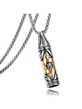 6 Point Star of David Hexagram Pendant Necklace Stainless Steel Gold & Silver